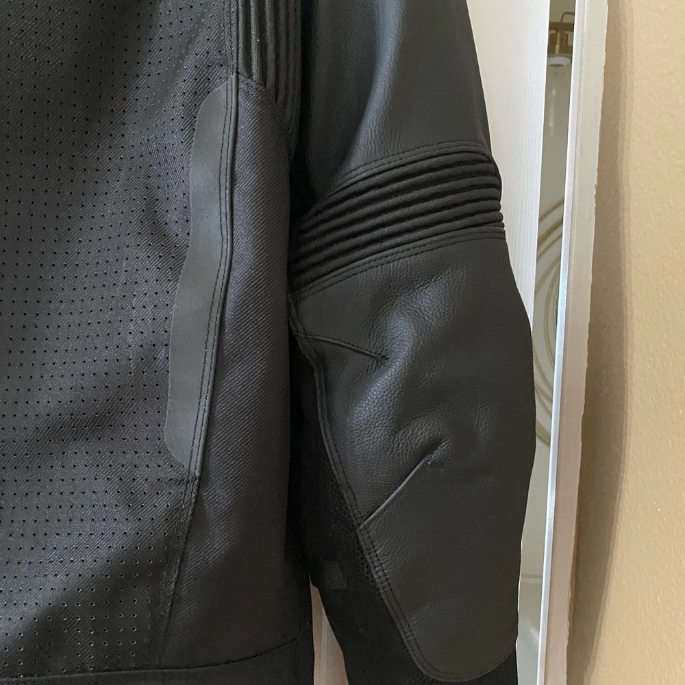Icon Black Perforated Performance Motorcycle Jack… - image 6